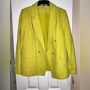 Nanette Lepore Lime Green Blazer Size 12